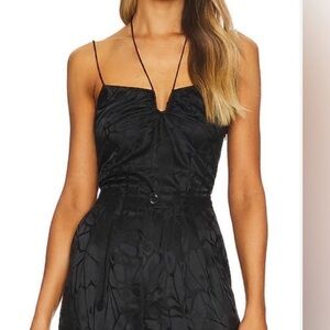 Anine Bing Black Patterned Camisole and Shorts (Set)